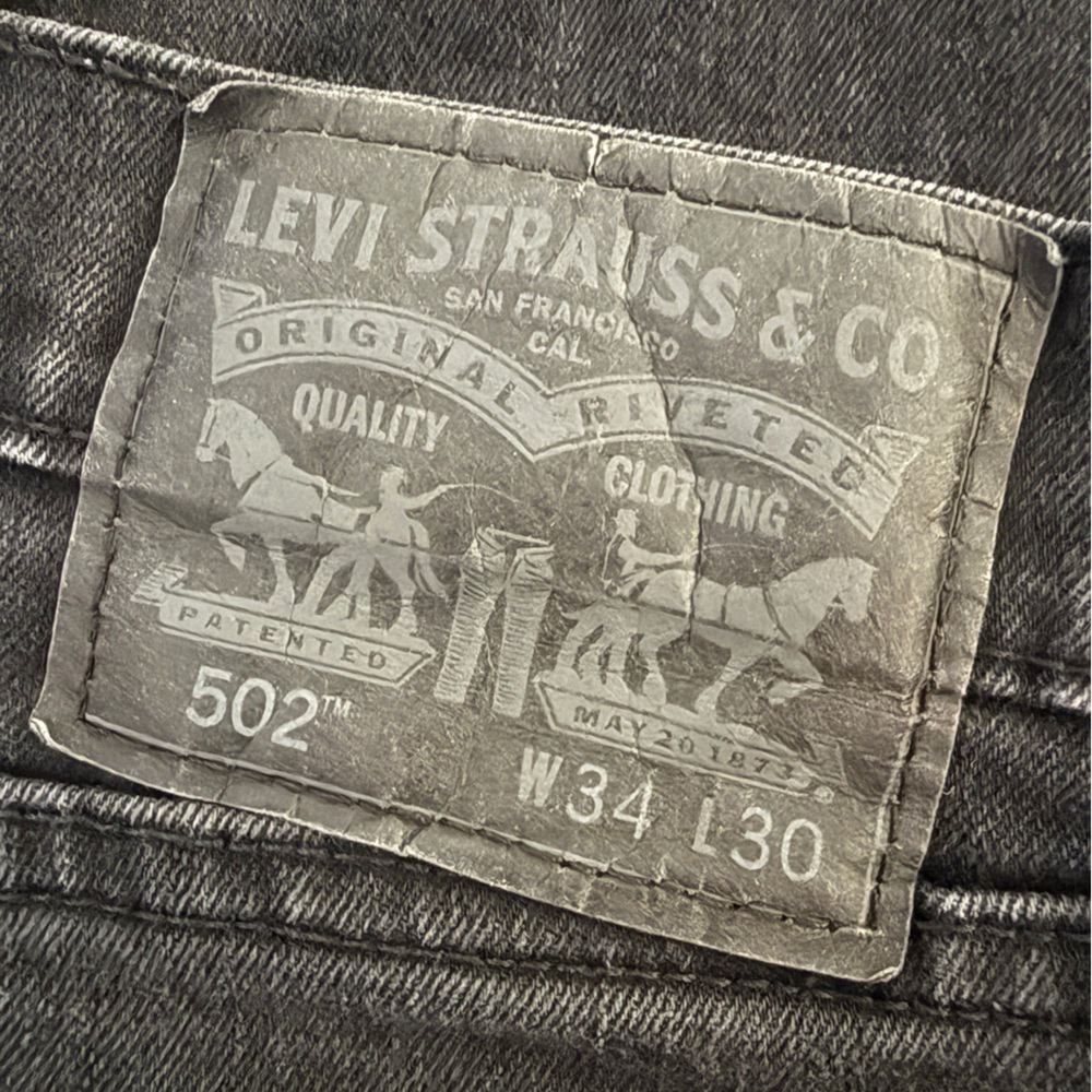 Levi's 502 Men's Faded Black Jeans
